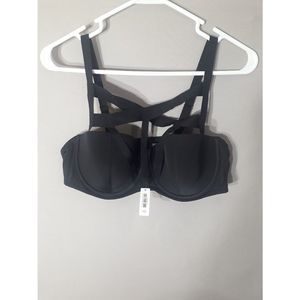 🌿 Adore Me Black Sexy Strap Bra - 40C BRAND NEW